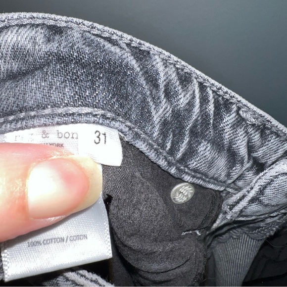 &New rag & bone jeans Colby Nina high-rise ankle cigarette grey only back tag on - Picture 15 of 15